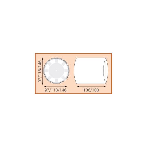 LUX ASPIRATORE ASSIALE DA INCASSO ETESI 100