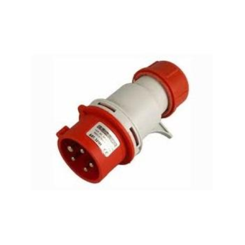 Spina volante industriale rossa 3P+N+T 32A 400V IP44 ottone FAEG FG23505