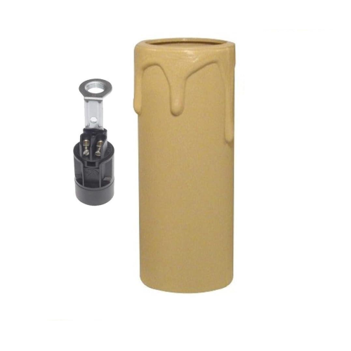 FINTA CANDELA FG24170  E14 H85MM AVORIO CON PORTALAMPADA FG 24152
