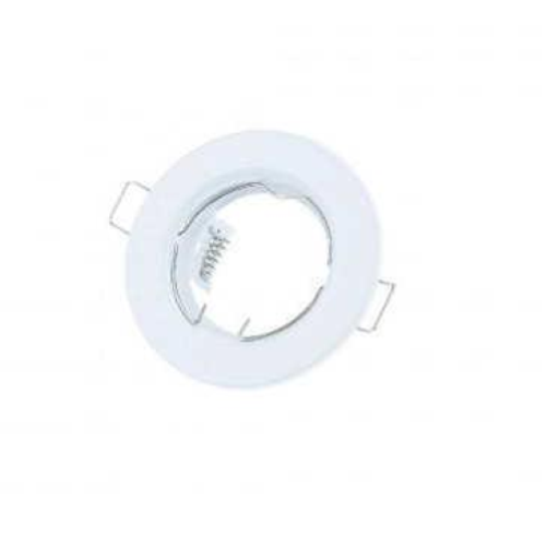 FARETTO INCASSO FISSO BIANCO C/PORT GU10 Foro 72mm Diam.Est. 80mm