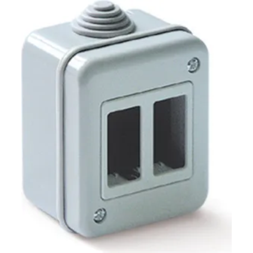 Elettrocanali EC300A2 Scatola di derivazione da parete 2 Posti - Serie Tondò Box System