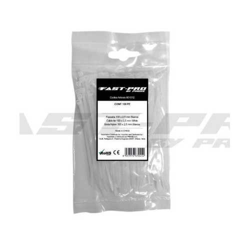 Fascette di cablaggio PROXE 4,8x300mm 100 pezzi BIANCHE