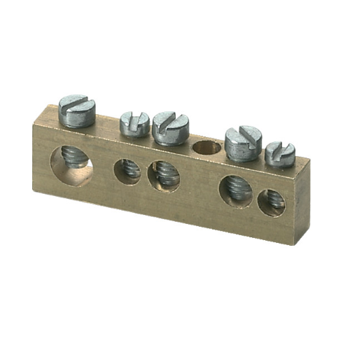 Elettrocanali EC680M1 - Morsettiera in ottone a 4 fori, 4x16mm2, per supporti serie 670, sezione 6x10mm 