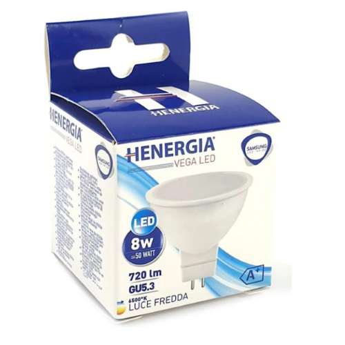 LAMPADA 220 VOLT GU5.3  8W 720LM FREDDA K6500 SAMSUNG CHIP 