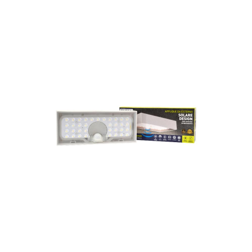 APPLIQUE DESIGN DA MURO AD ENERGIA SOLARE 6W BIANCO 800LM 4000K