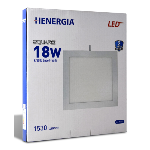 Faretto Led Da Incasso Quadrato 18W 1800LM K6500 