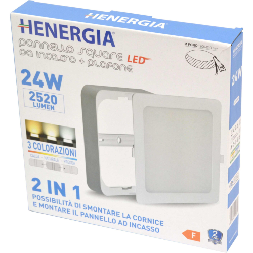 MINI PANNELLO SQUARE LED 24W CCT