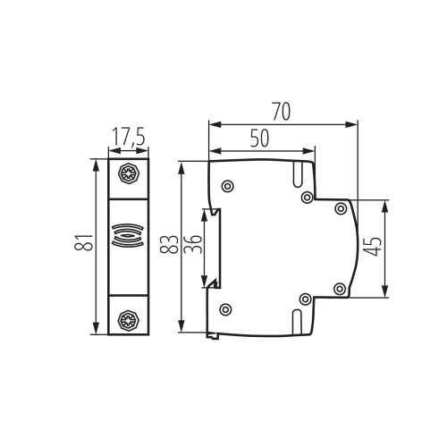 CAMPANELLO MODULARE GUIDA DIN 230V KDOB-230V KANLUX 23261