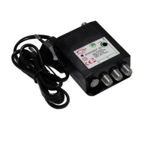 AMS2/3OUT -5G - AMPLIFICATORE DA INTERNO UHF+VHF 20DB REGOLAZIONE SEPARATA 3OUT ATTACCO F - CON FILTRO 5G