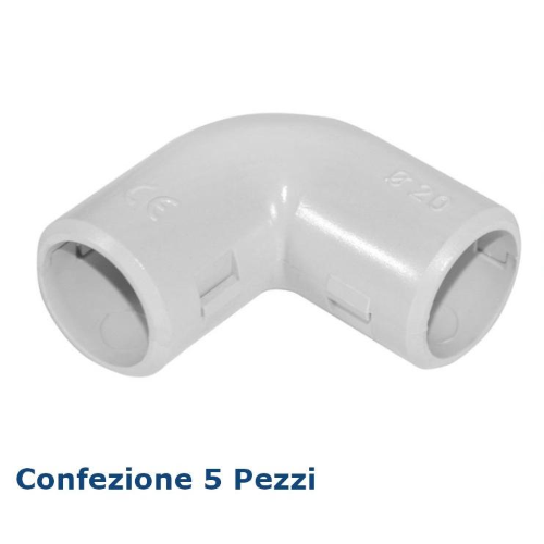 Raccordo Curva Ispezionabile 90° Ø20 per tubo rigido IP40 FAEG - FG16022 5pz.