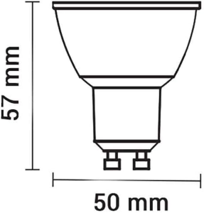 LED Faretto GU10 7W/175-265V 110° SMD 2700K
