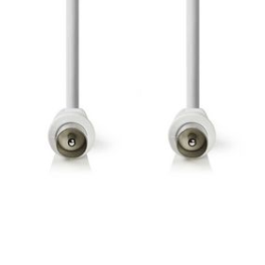 CAVO ANTENNA TV SPINA MASCHIO IEC - SPINA MASCHIO IEC 5mt BIANCO