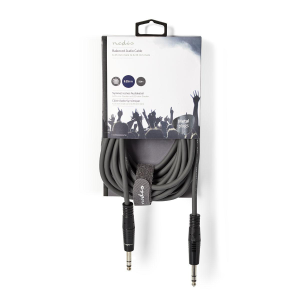 Cavo audio stereo 6,35 mm maschio | 6,35 mm maschio | nichelato | 5,00 m 
