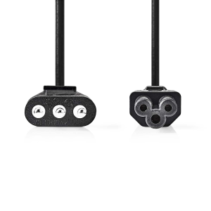 CAVI DI ALIMENTAZIONE PRESA IEC C5 - SPINA 10A NERO 1,8 MT