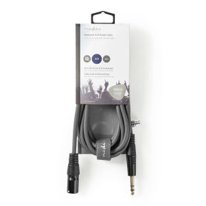 Cavo audio bilanciato XLR 3 pin maschio | 6,35 mm maschio | nichelato | 3,00 m |