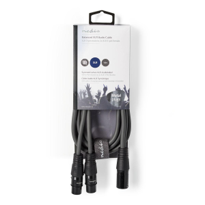Cavo audio bilanciato XLR 3 pin maschio | 2x XLR 3 pin femmina |  1,50 m 