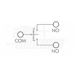 Interruttore deviatore Medio - 2P - (ON)/OFF/(ON) - 10A@250V - 6 term. faston 6,3