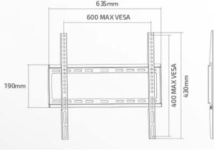 Supporto Tv da Parete Fisso da 37" a 70" (EXTRA Slim) Superior Electronics SUPSTV006 Vesa: 200 x 200, 300 x 300, 400 x 200, 400 x 400, 600 x 400