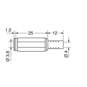 PRESA 4 POLI Ø 3,5 mm CON GUIDACAVO