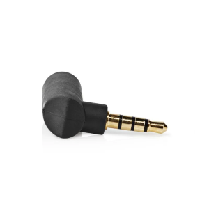 ADATTATORE AUDIO STEREO 3,5 mm 4POLI angolato a 90° 