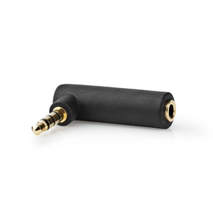 ADATTATORE AUDIO STEREO 3,5 mm 4POLI angolato a 90° 
