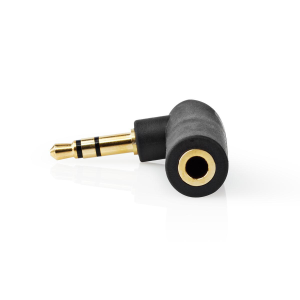 ADATTATORE AUDIO STEREO ANGOLATO (3,5 MM MASCHIO - 3,5 MM FEMMINA)