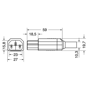 PRESA TRIPOLARE C13 STANDARD                  IEC320C13