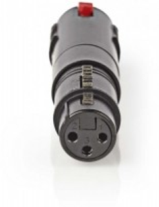 Adattatore XLR Stereo XLR 3 pin Femmina-6,3 mm Femmina Nero