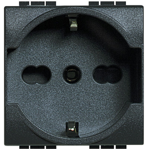 Presa Schuko Bticino Living Light 2P+T 16A 250V Antracite L4140/16