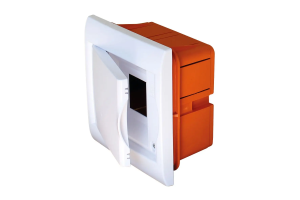 Centralino da incasso 4 moduli con cornice bianca e portello bianco 160x170x75mm IP40 FAEG - FG14604
