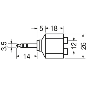 ADATTATORE DA SPINA 3,5 STEREO A 2 PRESE RCA