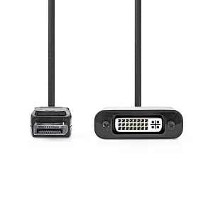 Adattatore DA DisplayPort maschio A DVI-D 24+1-Pin femmina | 1080p  0,20 m 