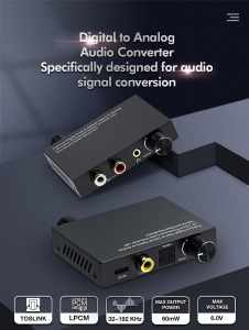 Convertitore Audio da Digitale a Analogico, Volume e Bassi