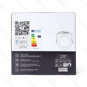 FARO WIFI ALEXA/GOOGLE Installazione da incasso 12w CCT AIGOSTAR 202149