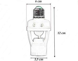 Rilevatore di presenza per lampadine E27 max 60 watt 