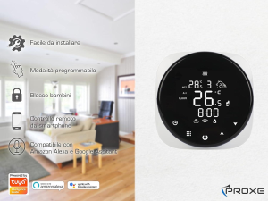 PROXE Cronotermostato Smart Wi-Fi Tuya