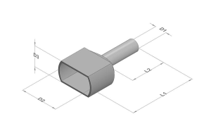 TERMINALE PREISOLATO PER CAVO DOPPIO 2X2,5MMQ BLU