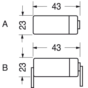 BATTERIE RICARICABILI NI-MH TIPO SC 1,2V 3,3 AH CON TERMINALI (FOTO B)