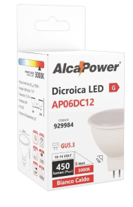 Dicroica LED 12V 6W 450lm 3000K GU5.3
