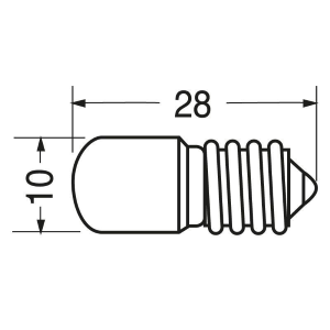 LAMPADA ATTACCO E10 24 V 3W