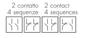 RELE AD IMPULSI 2 SCAMBI 230V ORANGE TECNOSWITCH RE330CO