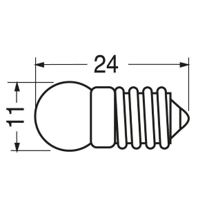 LAMPADA ATTACCO E10 4,8 V 300 MA