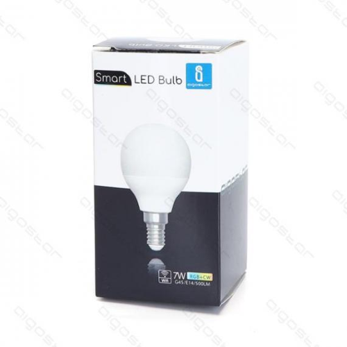 LAMPADINA SMART LED 7W E14 C45 WIFI RGB+CCT 3000K-6500K 500 LUMEN D45*H89mm COMPATIBILE CON ALEXA E GOOGLE ASSISTANT