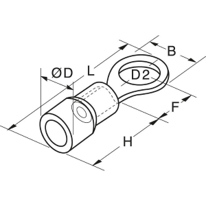 CAPICORDA AD OCCHIELLO GIALLO CAVO 6.0- Ø INTERNO 4.3 