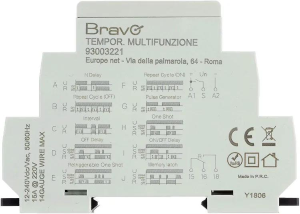Temporizzatore Multifunzione Per Quadro Elettrico DIN Bravo MODELLO 93003221