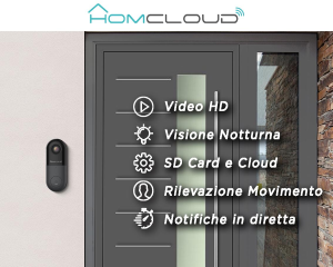 VIDEOCITOFONO CAMPANELLO WIFI 5S OUTDOOR