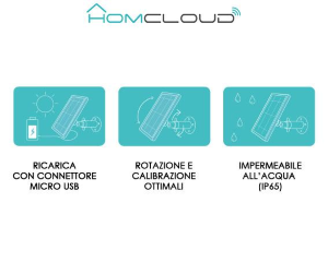 Pannello solare con Micro USB per Telecamera Free4/Snap11