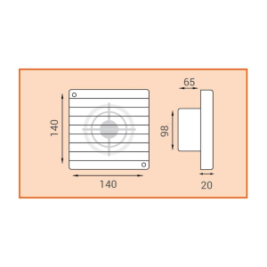ASPIRATORE ELETTRICO ASSIALE LUX T100 BIANCO FORO MM.100
