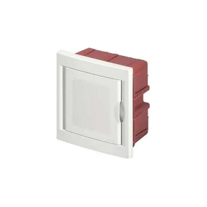 Centralino da Incasso 8 Moduli DIN con Portello Bianco, Completo di cassetta ad incasso, Cornice Bianca, IP40 FAEG FG14608