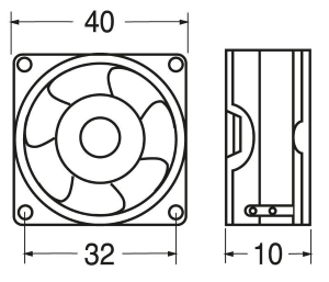VENTOLA DI RAFFREDDAMENTO ASSIALE 40x40x10 mm - FP-108HX/DC5 S1SW 4010